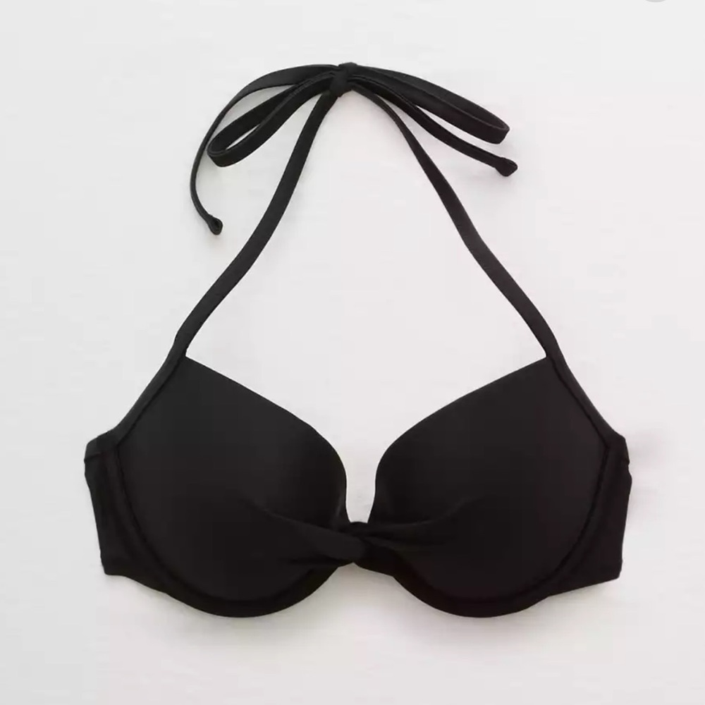 Black Aerie Push Up Underwire Bikini